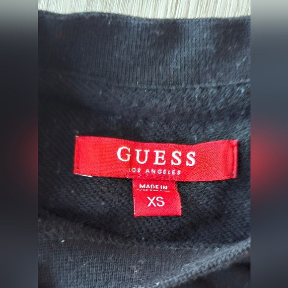 XSmall GUESS Los Angeles Black Sweatshirt Dress - Picture 4 of 4